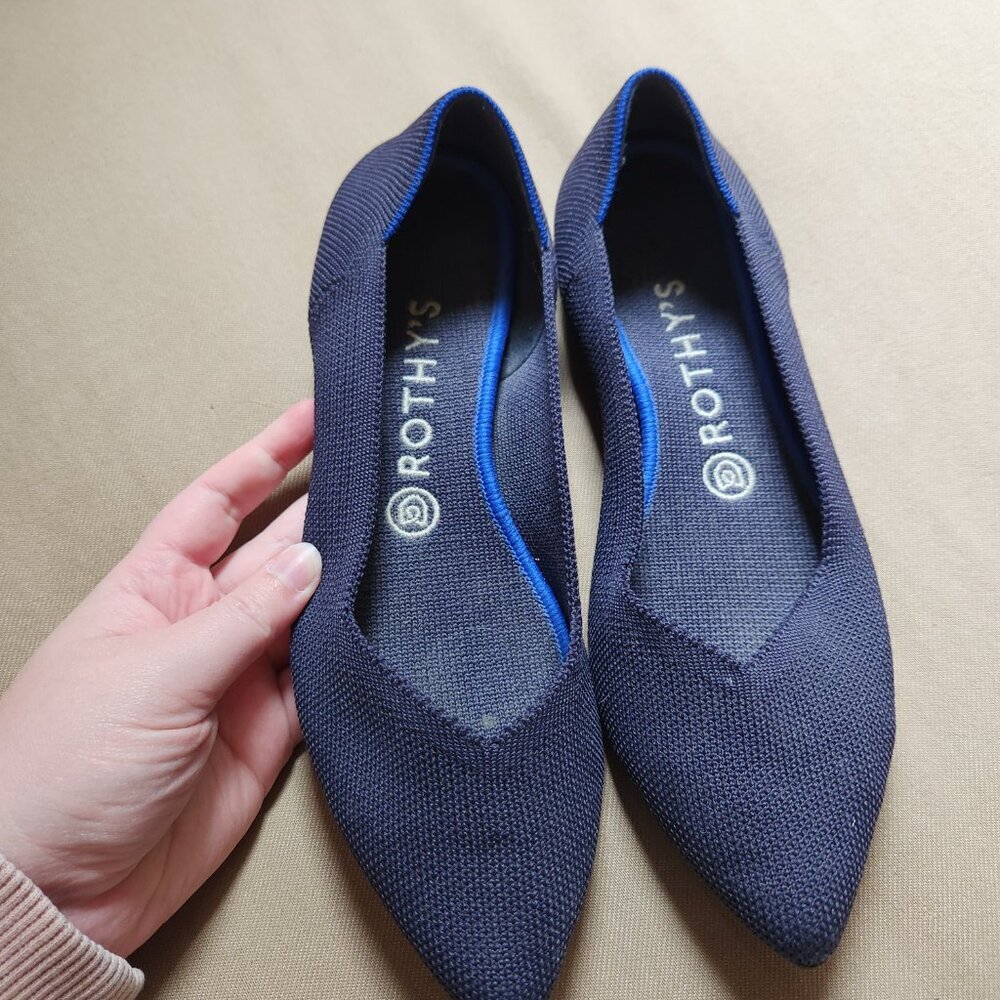 Rothys Navy Blue The Point Flats - image 2